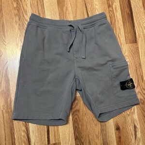 Stone Island Gray Cargo Shorts